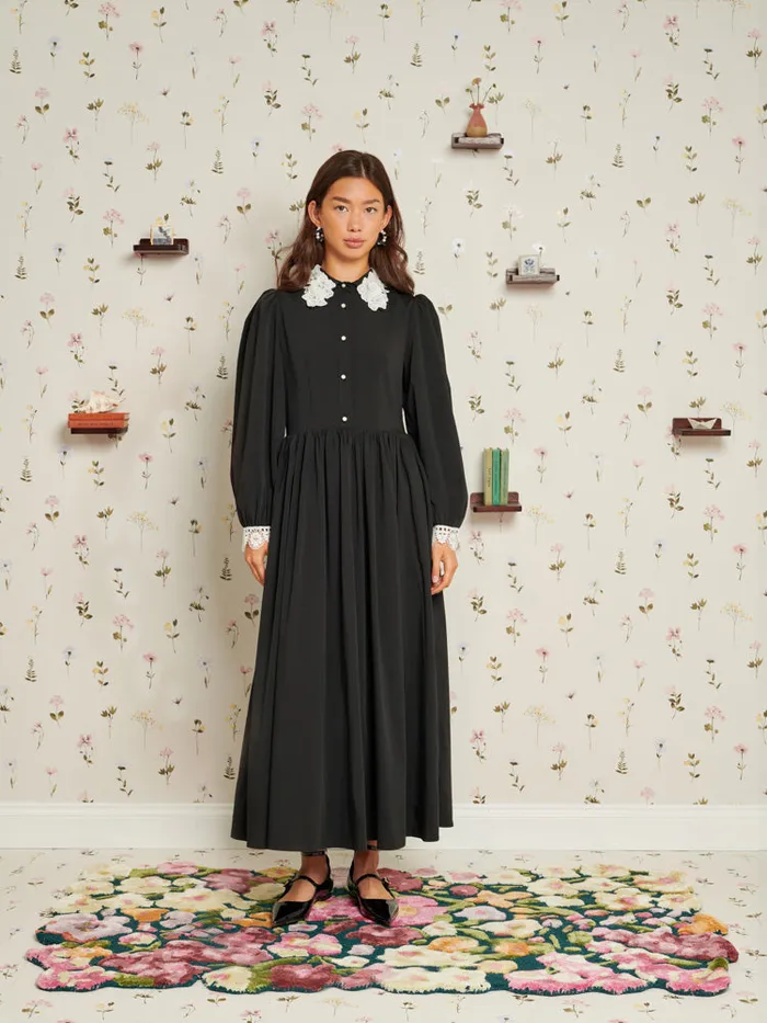Women Sister Jane Dresses Tribute Midi Dress Raven Black