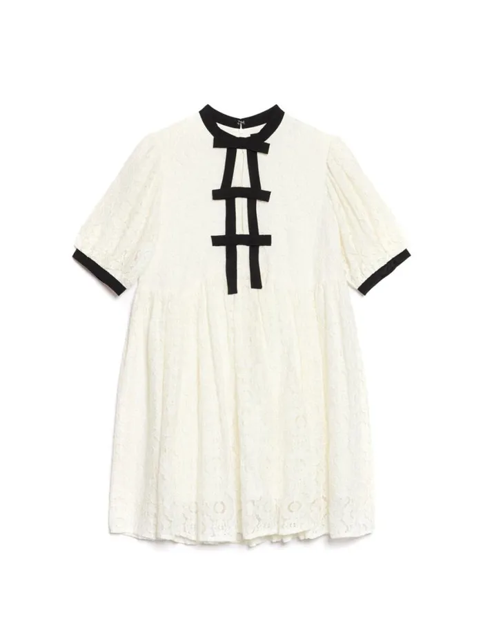Women Sister Jane Dresses Vanilla Lace Mini Dress White