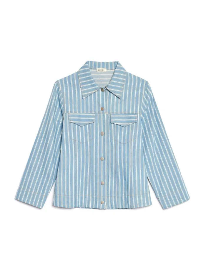 Women Sister Jane Jackets Ghospell Cleo Striped Jacket Stripe Denim