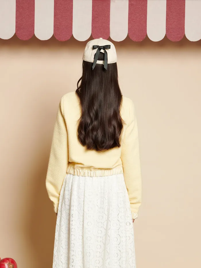 Women Sister Jane Jackets Lemonade Boucle Cardigan Pale Yellow