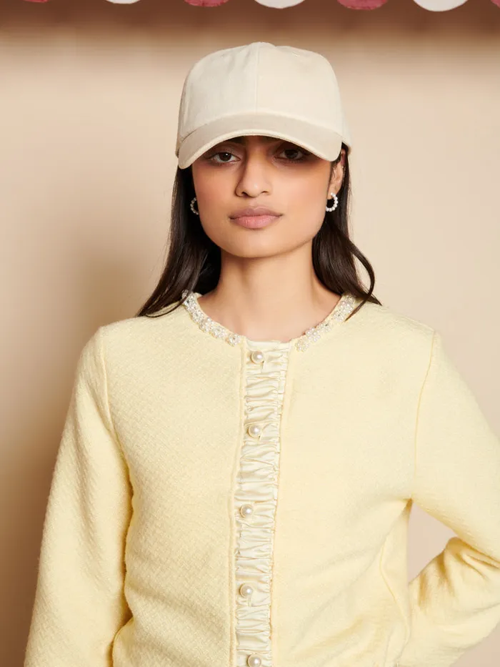 Women Sister Jane Jackets Lemonade Boucle Cardigan Pale Yellow