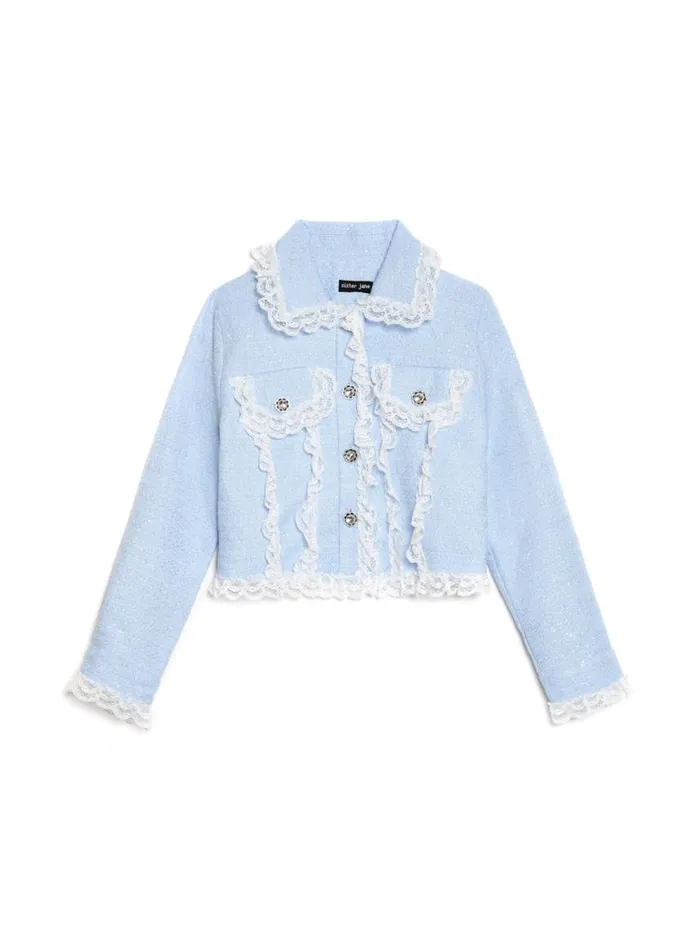 Women Sister Jane Jackets Treasured Tweed Jacket Xenon Blue