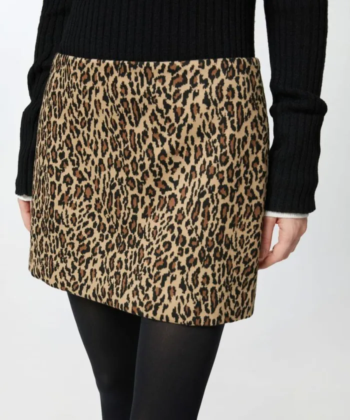 Women Skirts Pinko Leopardprint Mini Skirt Multi Beigeblack Women Skirts Pinko Leopardprint Mini Skirt Multi Beigeblack