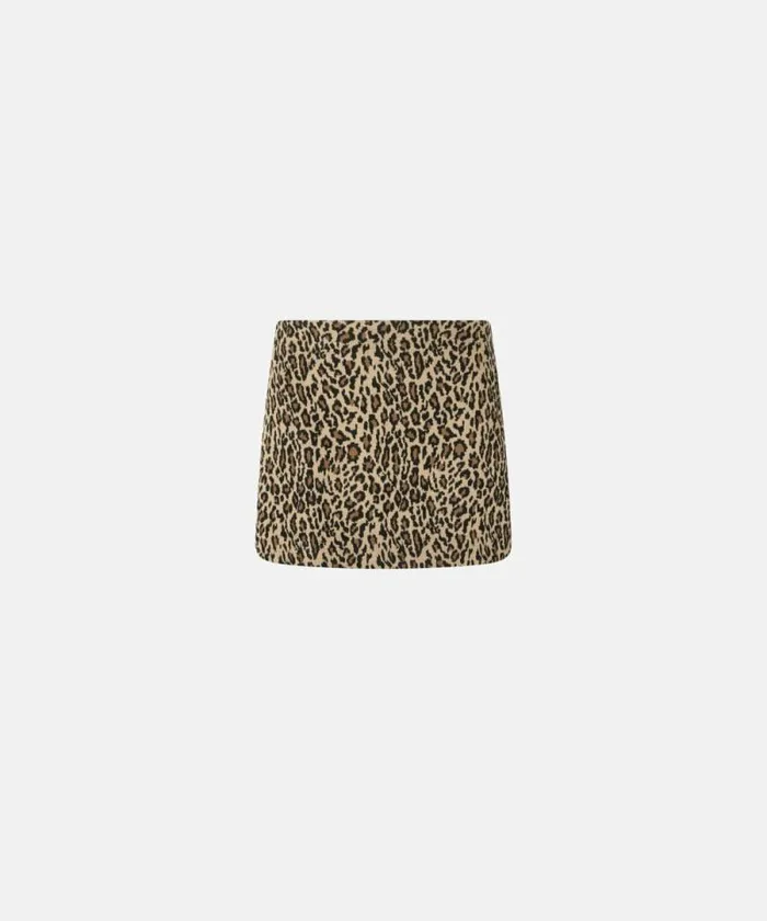Women Skirts Pinko Leopardprint Mini Skirt Multi Beigeblack Women Skirts Pinko Leopardprint Mini Skirt Multi Beigeblack