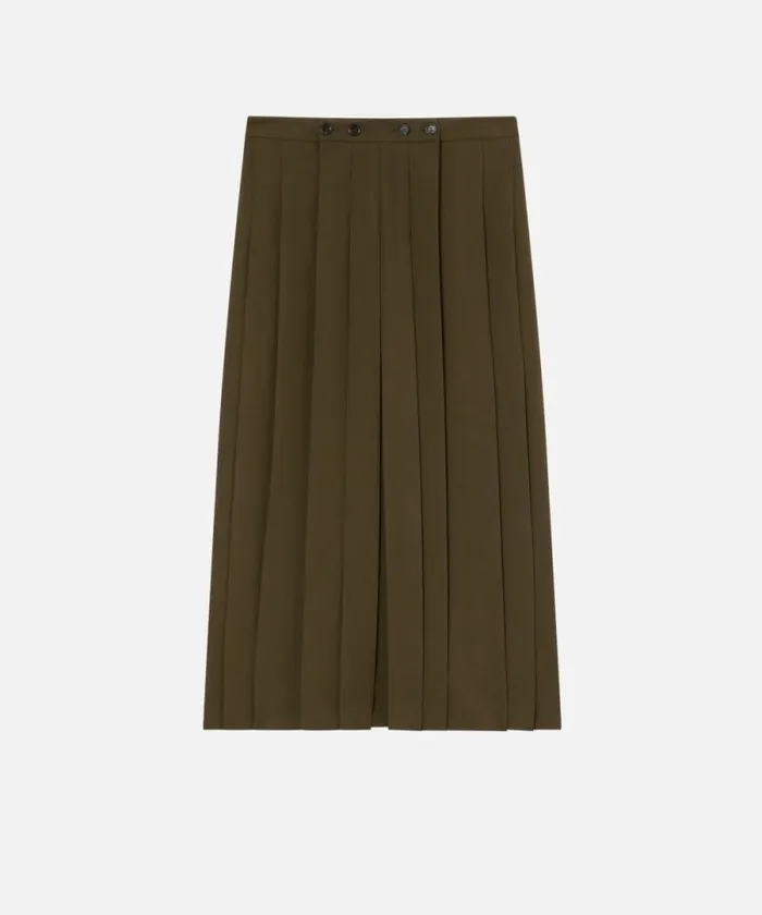 Women Skirts Pinko Long Skirt With Pleating Greenamazonia Women Skirts Pinko Long Skirt With Pleating Greenamazonia