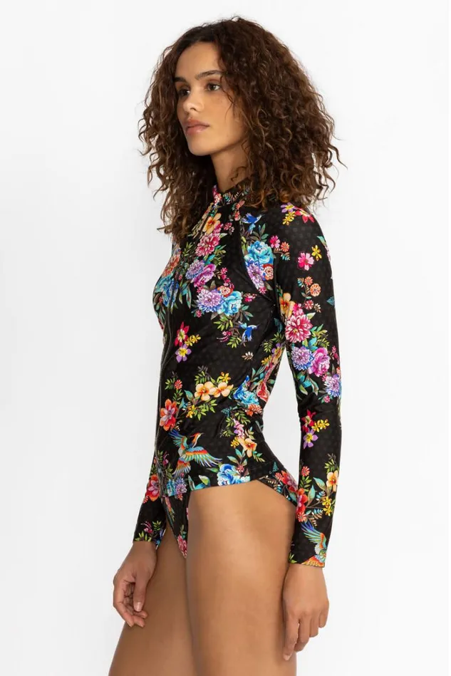 Women SOGNATORE NERO LONG SLEEVE SURF SHIRT Sognatore Johnny Was Swim and Resort Women SOGNATORE NERO LONG SLEEVE SURF SHIRT Sognatore Johnny Was Swim and Resort