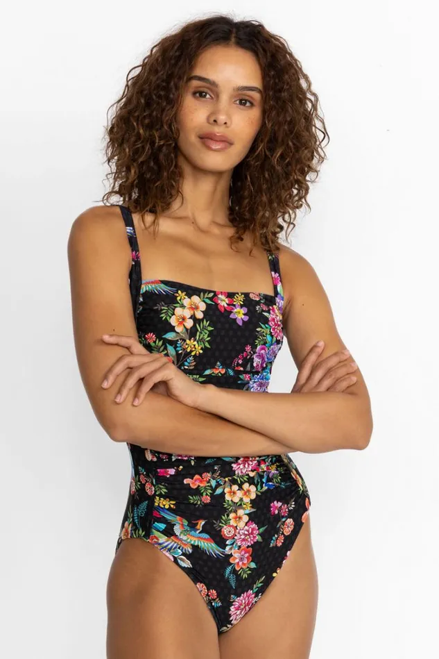 Women SOGNATORE NERO RUCHED ONE PIECE Sognatore Johnny Was Swim and Resort