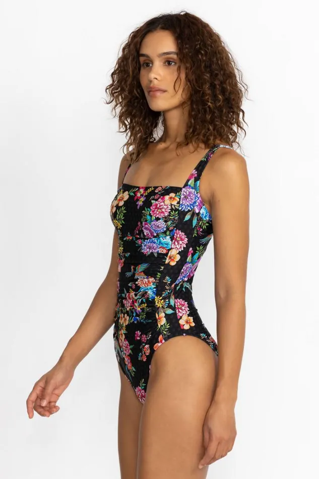 Women SOGNATORE NERO RUCHED ONE PIECE Sognatore Johnny Was Swim and Resort Women SOGNATORE NERO RUCHED ONE PIECE Sognatore Johnny Was Swim and Resort
