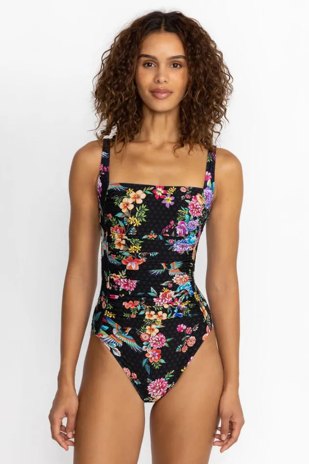 Women SOGNATORE NERO RUCHED ONE PIECE Sognatore Johnny Was Swim and Resort Women SOGNATORE NERO RUCHED ONE PIECE Sognatore Johnny Was Swim and Resort