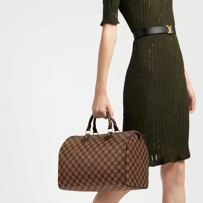 Women Speedy Bag Louis Vuitton Louis Vuitton Damier Ebene Canvas Speedy 35 N41363 8211 Louis Vuitton Handbag Store