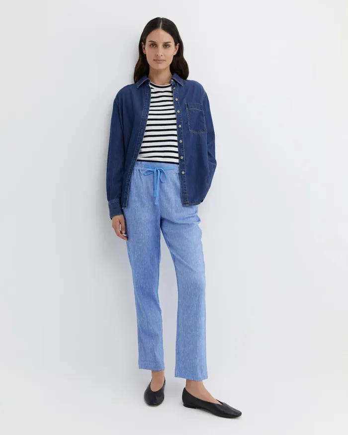 Women Sportscraft Pants Rosa Linen Pant Cerulean