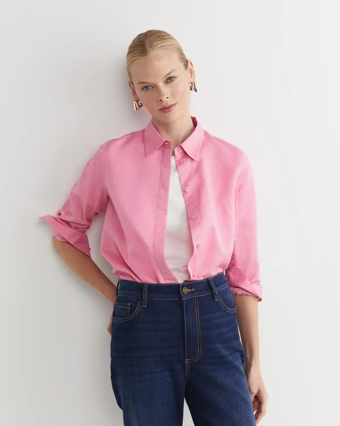 Women Sportscraft Shirts Hannah Cotton Silk Shirt Roseberry