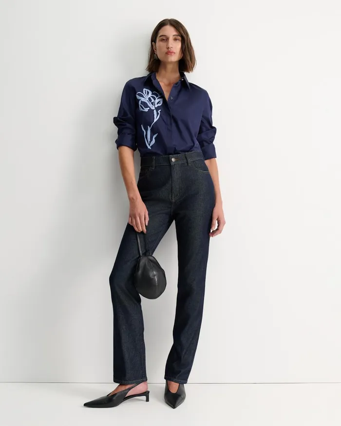 Women Sportscraft Shirts Iris Embroidered Shirt Navy Multi