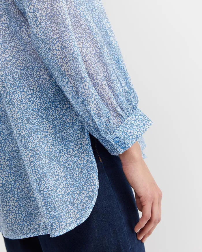 Women Sportscraft Shirts Jacqueline Long Sleeve Liberty Blouse Blue Multi