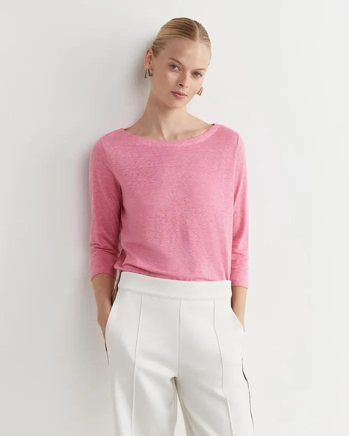 Women Sportscraft Tops and Tees Cecile Linen Top Roseberry