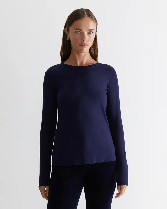 Women Sportscraft Tops and Tees Magic Long Sleeve Tee Navy