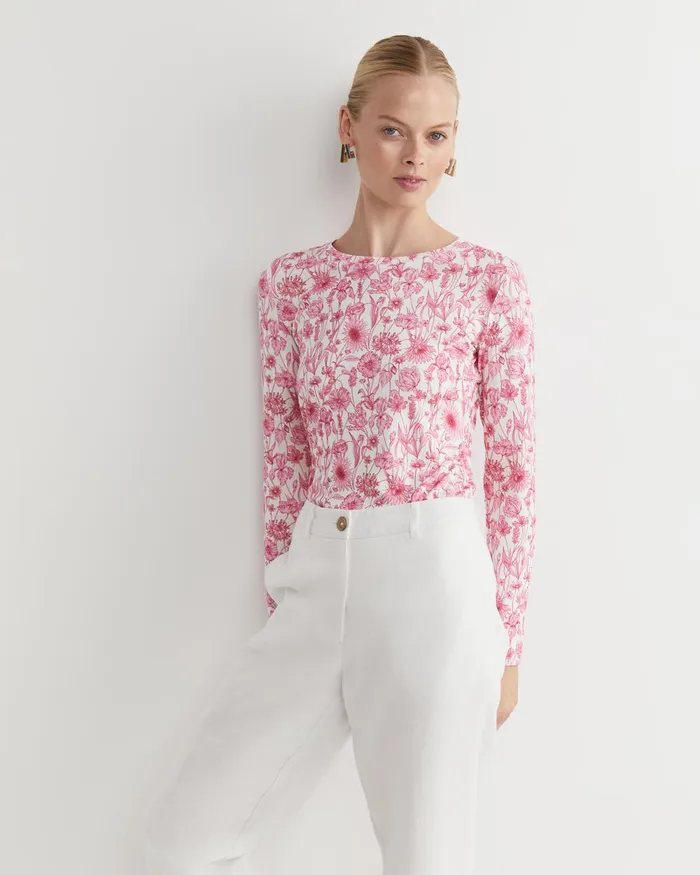 Women Sportscraft Tops and Tees Muse Liberty Long Sleeve Magic Tee Whitepink