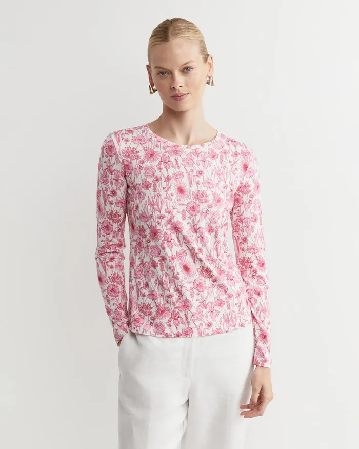 Women Sportscraft Tops and Tees Muse Liberty Long Sleeve Magic Tee Whitepink