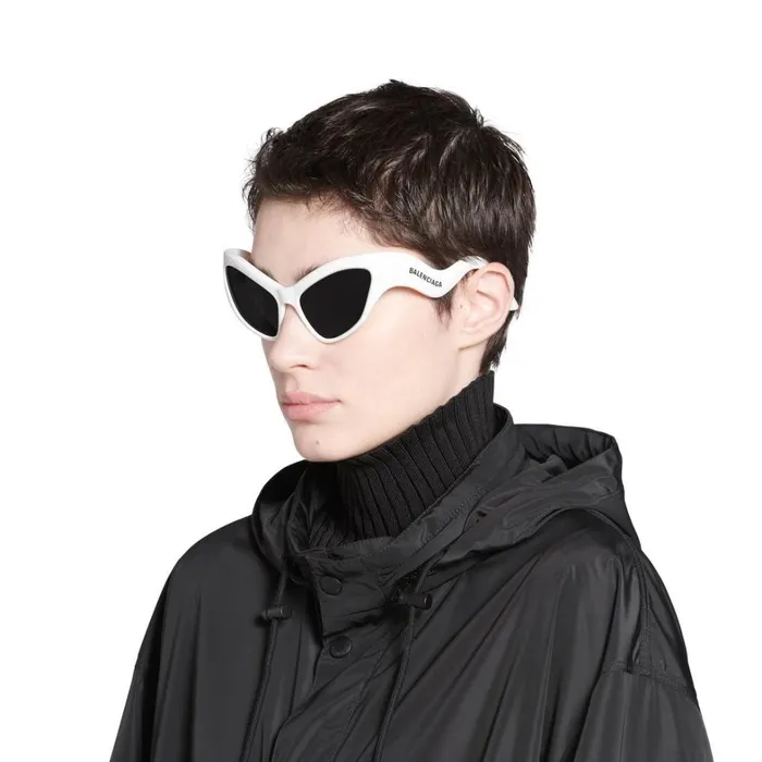 Women Sunglasses Balenciaga Hamptons Cat Sunglasses In White