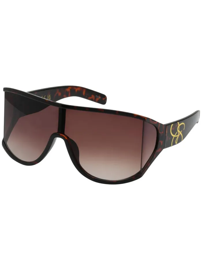 Women Sunglasses Jessica Simpson Oversized Square Wrap Shield Sunglasses In Tortoise Women Sunglasses Jessica Simpson Oversized Square Wrap Shield Sunglasses In Tortoise