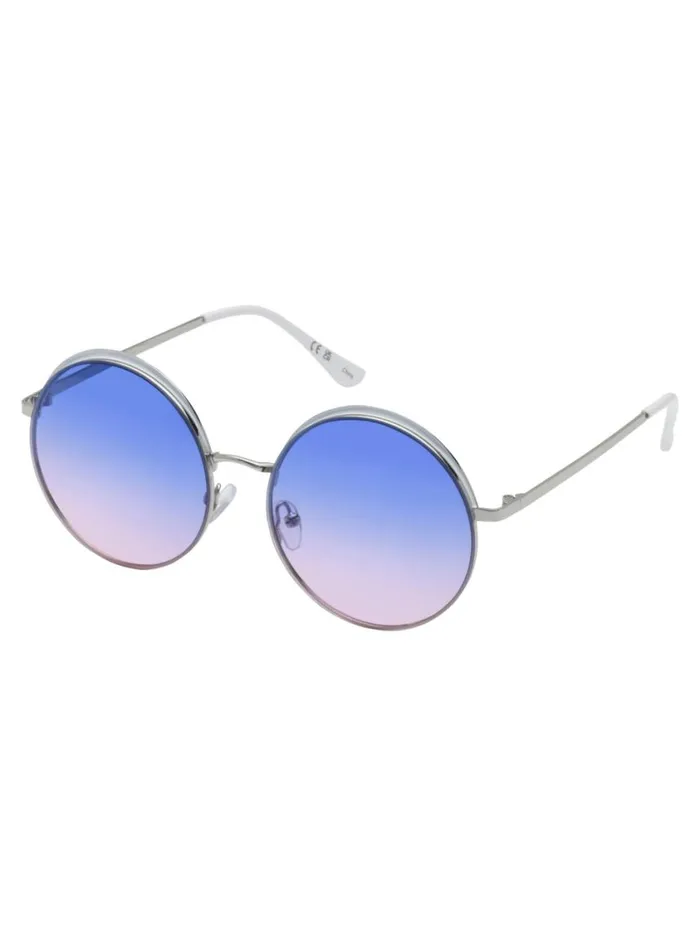 Women Sunglasses Jessica Simpson Vintage Metal Round Sunglasses In Silver and White Women Sunglasses Jessica Simpson Vintage Metal Round Sunglasses In Silver and White