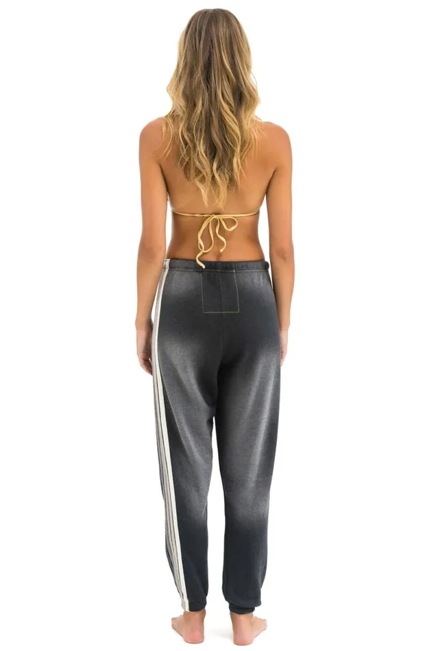 Women Sweatpants Aviator Nation 5 Stripe Sweatpants 8211 Faded Smoke