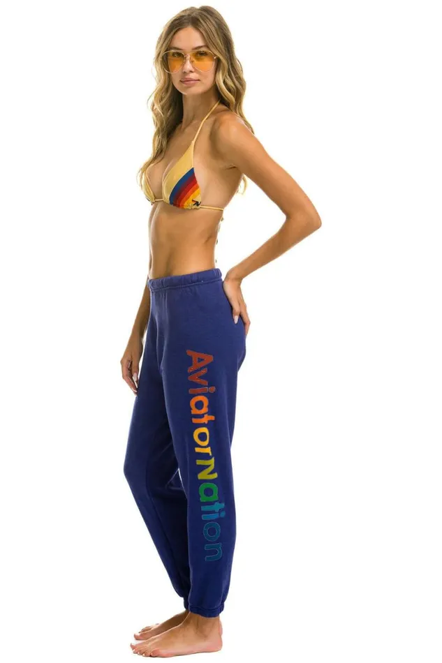 Women Sweatpants Aviator Nation Aspen Sweatpants 8211 Purple