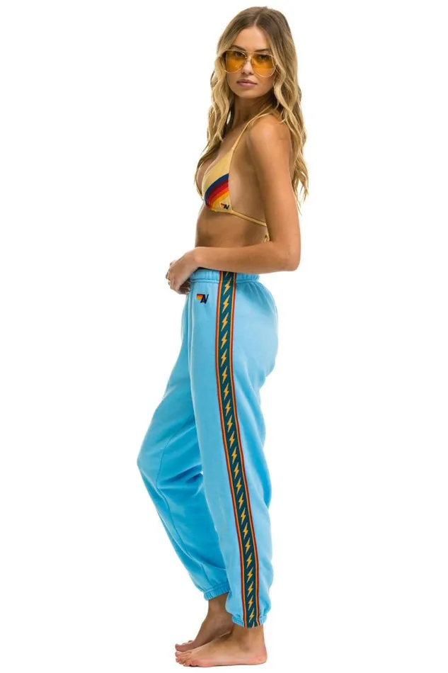 Women Sweatpants Aviator Nation Bolt Stripe Sweatpants 8211 Sky