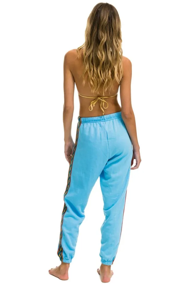 Women Sweatpants Aviator Nation Bolt Stripe Sweatpants 8211 Sky