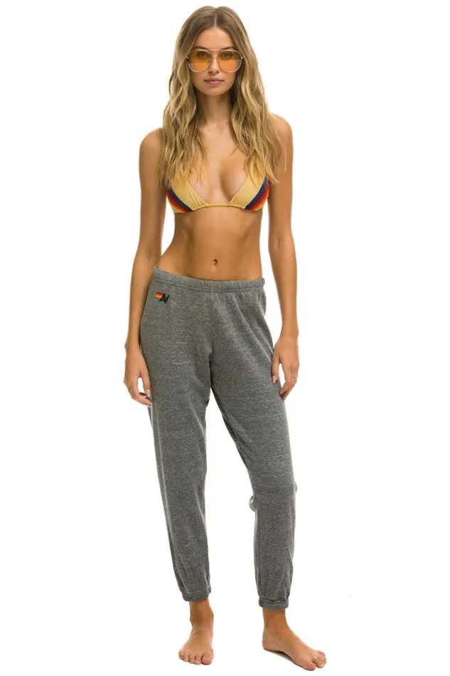 Women Sweatpants Aviator Nation Bolt Sweatpants 8211 Heather Grey