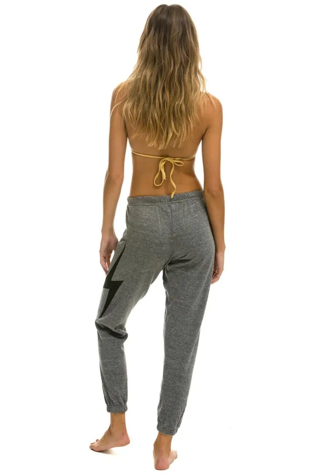 Women Sweatpants Aviator Nation Bolt Sweatpants 8211 Heather Grey