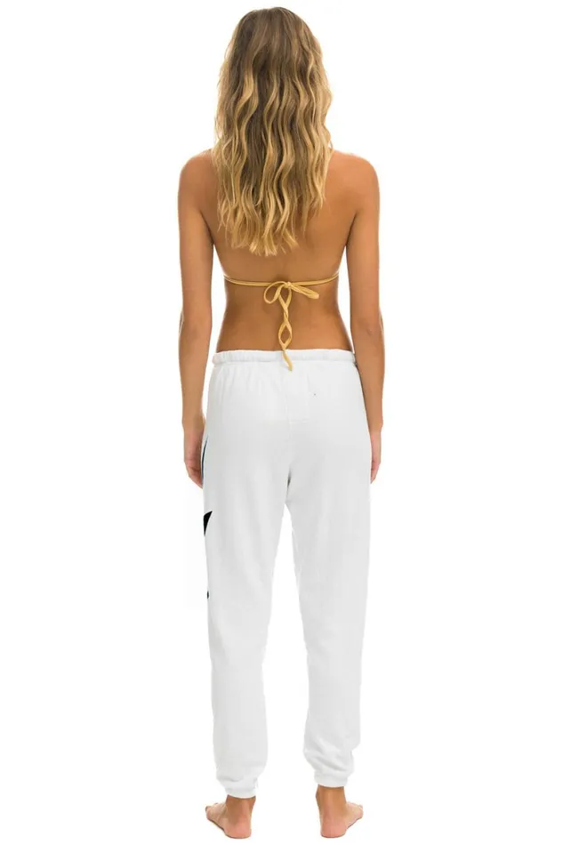 Women Sweatpants Aviator Nation Bolt Sweatpants 8211 White