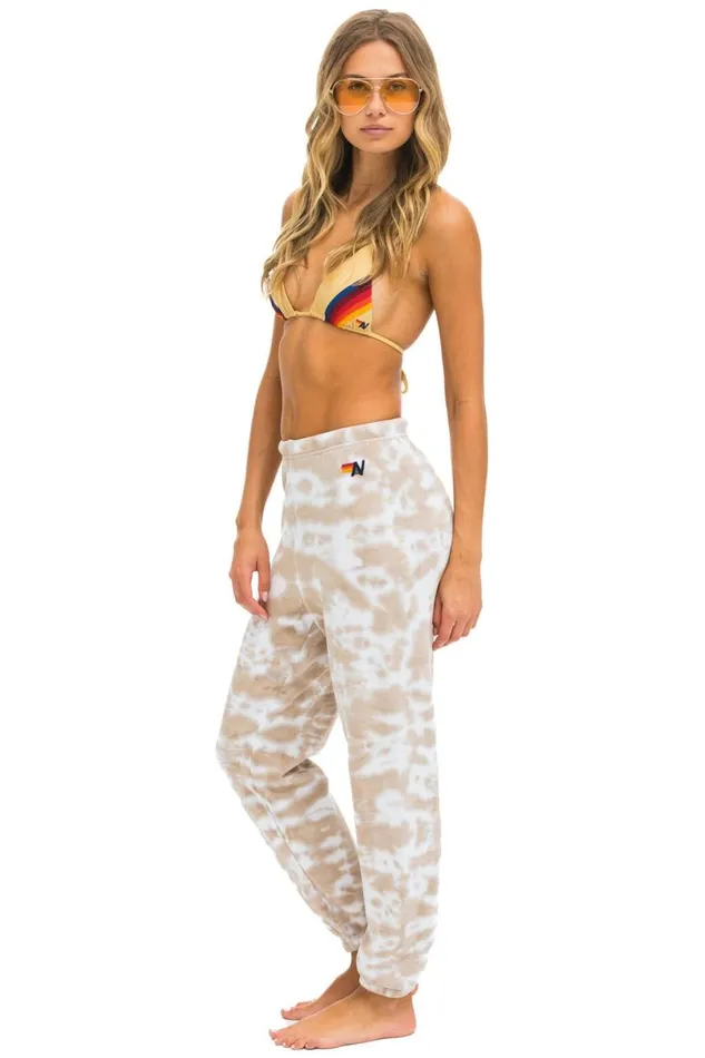 Women Sweatpants Aviator Nation Hand Dyed Sweatpants 8211 Tie Dye Sand