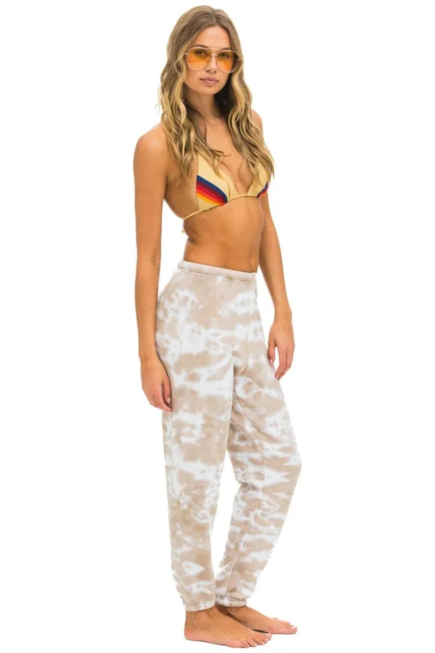 Women Sweatpants Aviator Nation Hand Dyed Sweatpants 8211 Tie Dye Sand