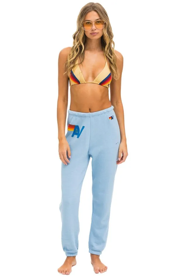 Women Sweatpants Aviator Nation Logo Stitch Sweatpants 8211 Ice