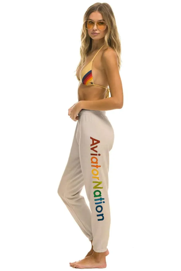 Women Sweatpants Aviator Nation Malibu Sweatpants 8211 Sand