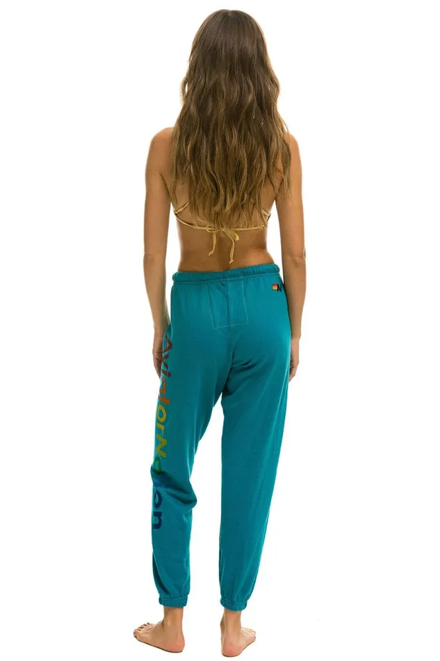 Women Sweatpants Aviator Nation Manhattan Beach Sweatpants 8211 Teal