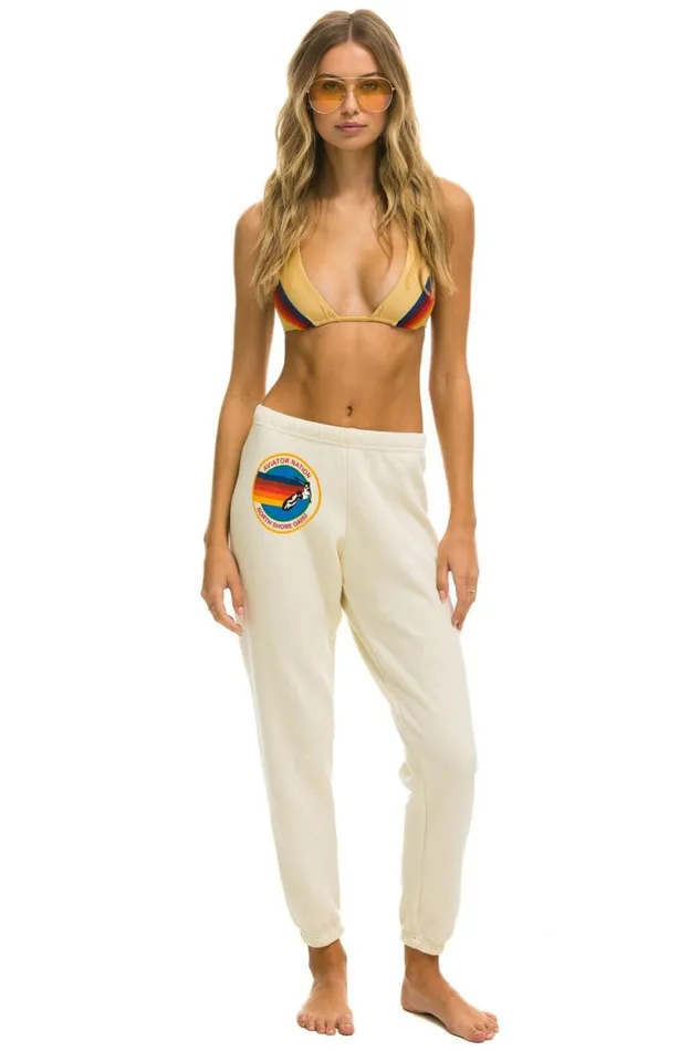 Women Sweatpants Aviator Nation North Shore Sweatpants 8211 Vintage White