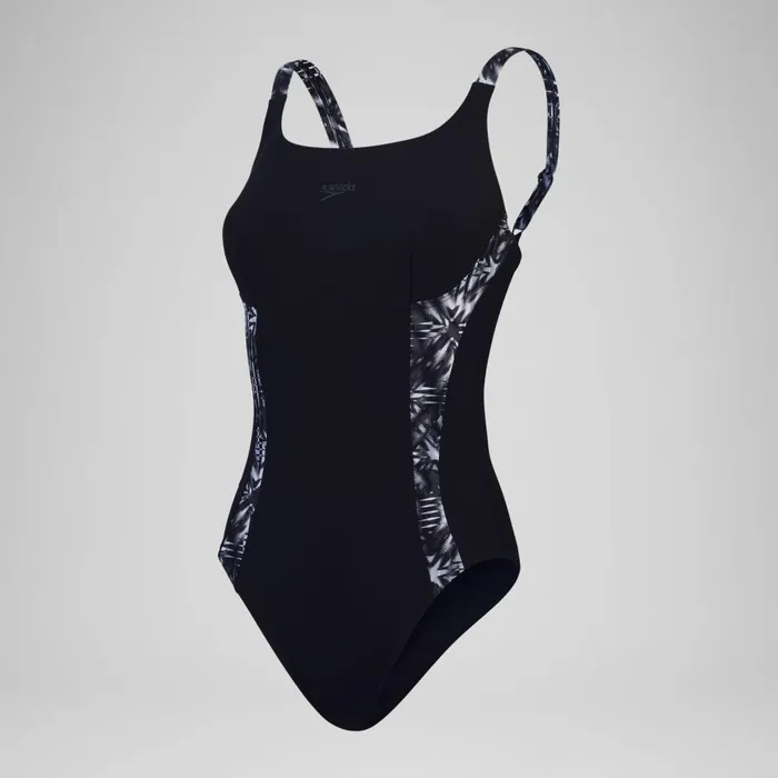 Women Swimming Costumes Speedo Women039s Shaping Printed Splice Swimsuit BlackGrey Women Swimming Costumes Speedo Women039s Shaping Printed Splice Swimsuit BlackGrey