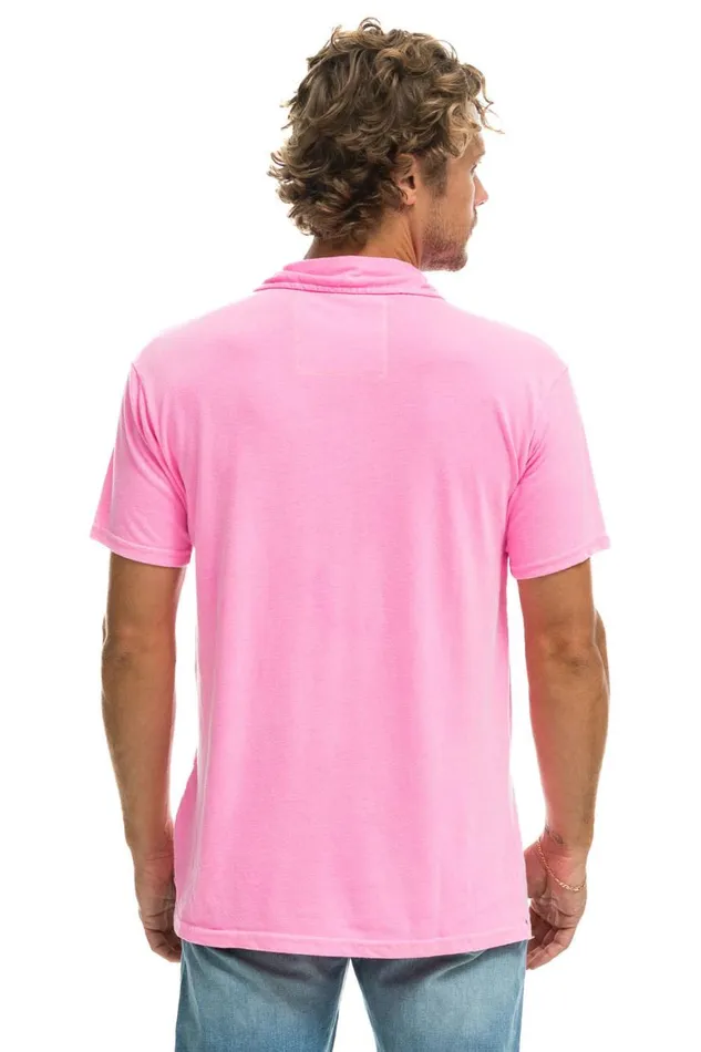 Women Tees Aviator Nation Polo 8211 Neon Pink