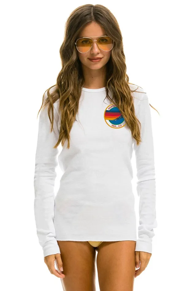 Women Tees Aviator Nation Vail Thermal 8211 White