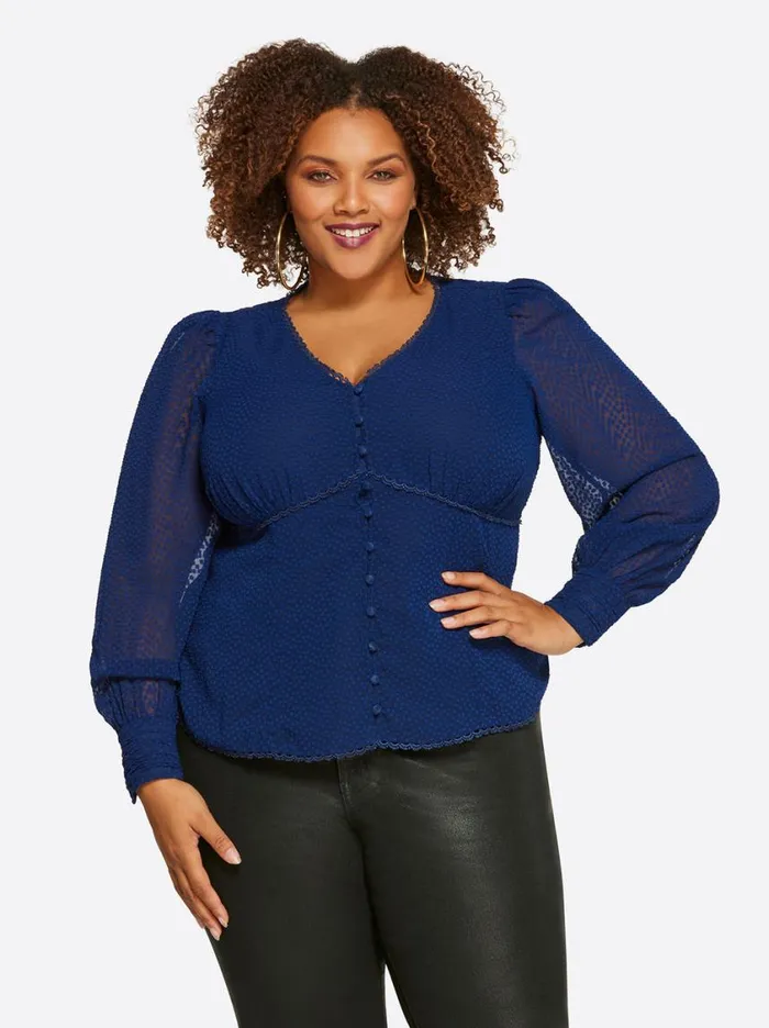 Women Tops and Tees Jessica Simpson Elia Top In Ocean Cavern