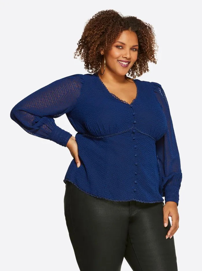 Women Tops and Tees Jessica Simpson Elia Top In Ocean Cavern