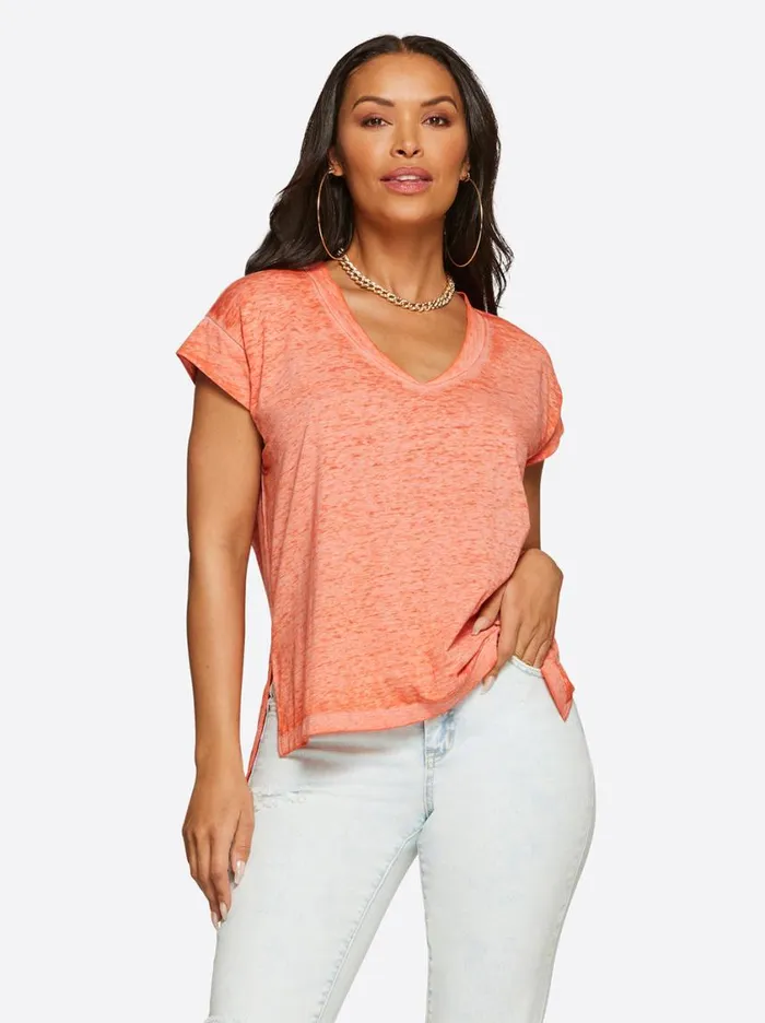 Women Tops and Tees Jessica Simpson Jalin Tee In Paprika