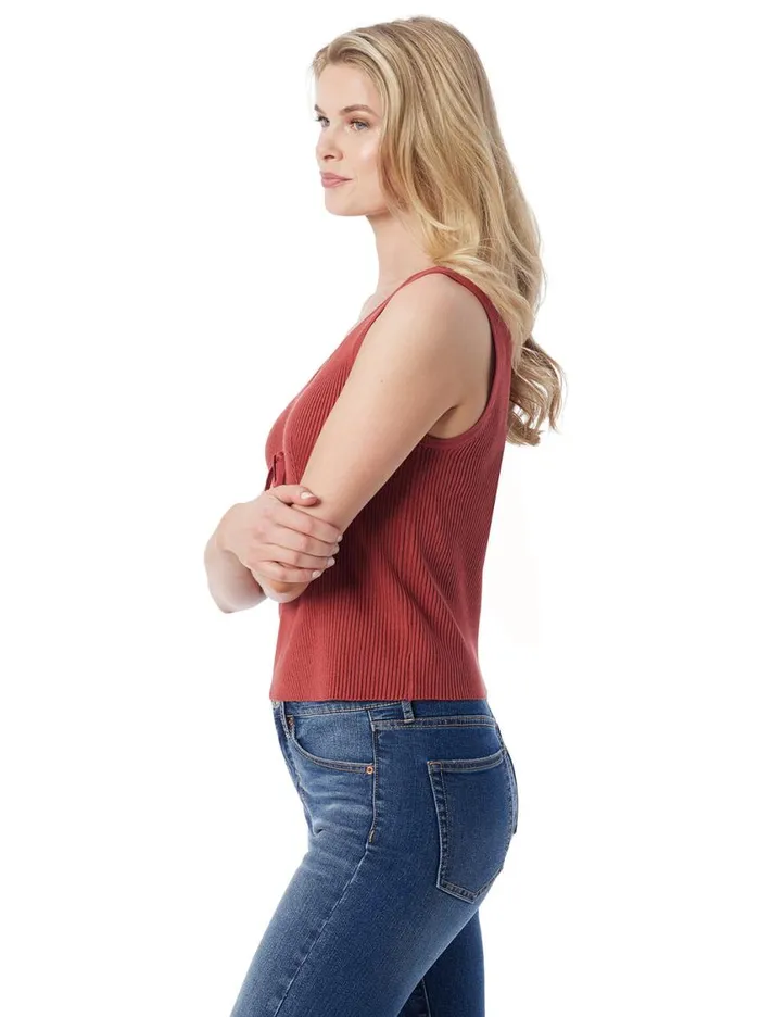 Women Tops and Tees Jessica Simpson Johanna Lace Up Tank In Chili Oil