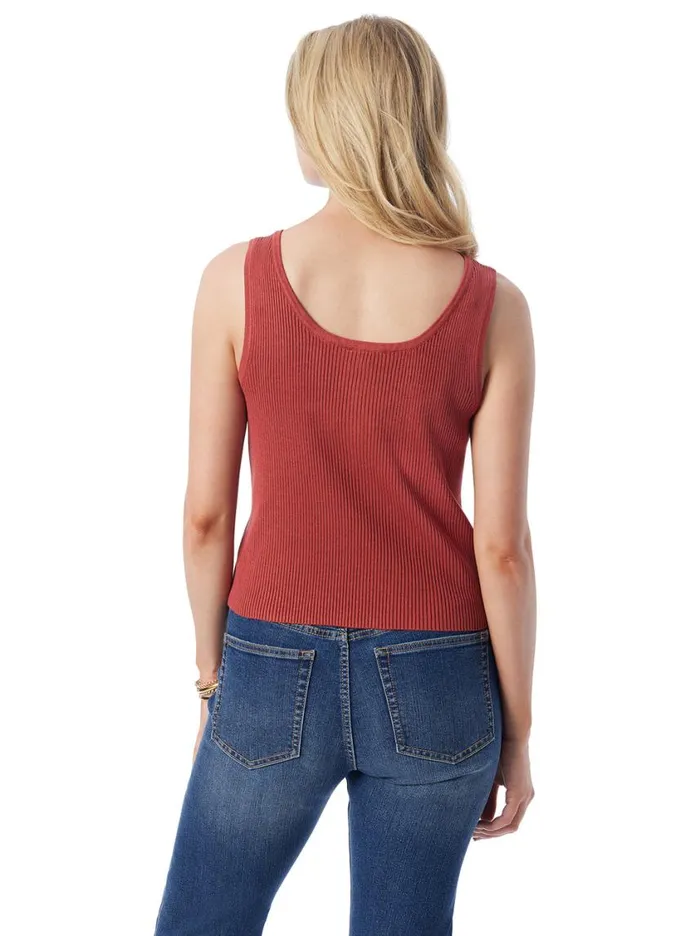 Women Tops and Tees Jessica Simpson Johanna Lace Up Tank In Chili Oil