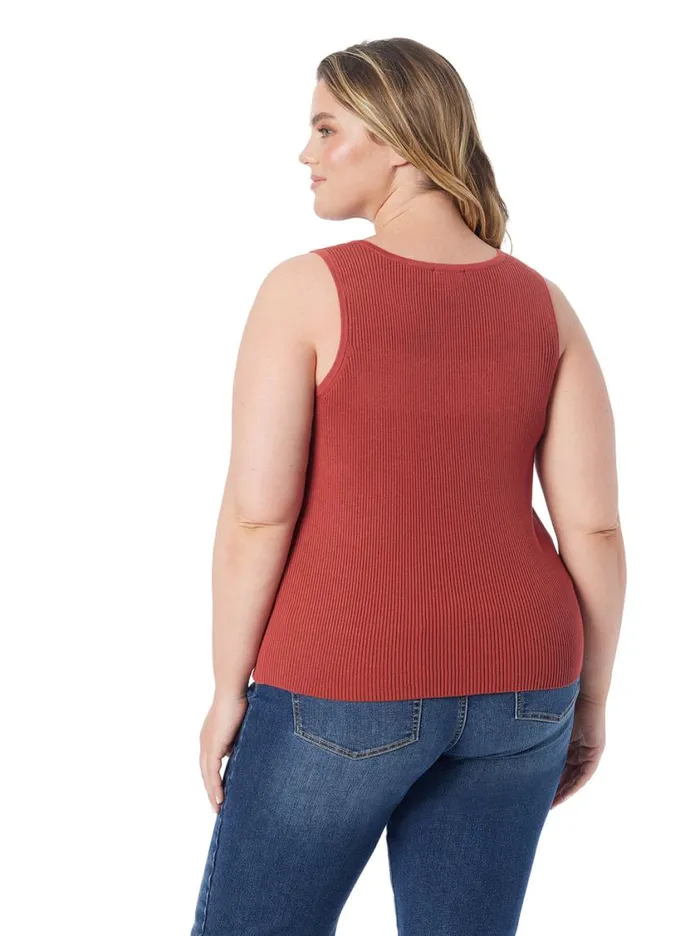 Women Tops and Tees Jessica Simpson Johanna Lace Up Tank In Chili Oil
