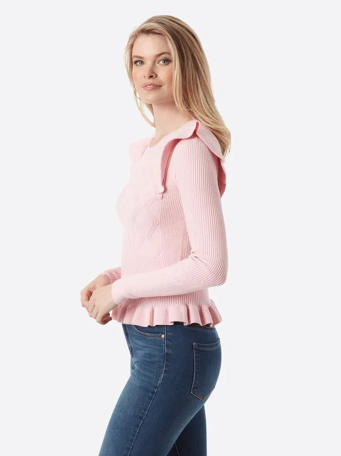 Women Tops and Tees Jessica Simpson Skye Sweater In Bridal Rose