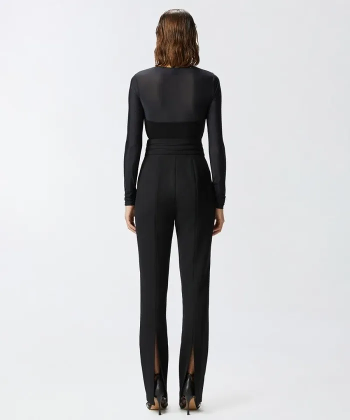 Women Topwear Pinko Longsleeved Sheer Bodysuit Limo Black Women Topwear Pinko Longsleeved Sheer Bodysuit Limo Black