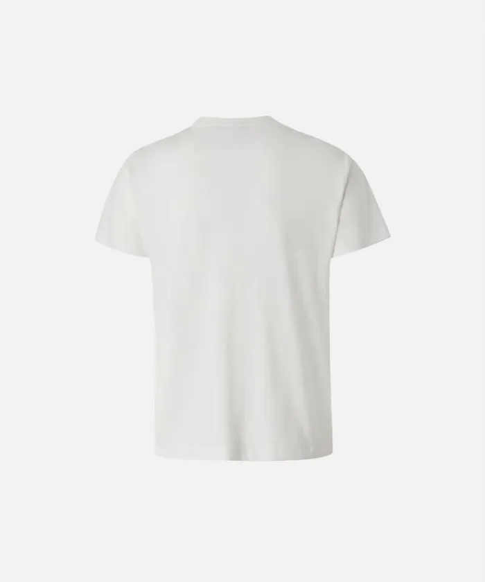 Women Topwear Pinko Tshirt With Love Birds Embroidery Cloud White Women Topwear Pinko Tshirt With Love Birds Embroidery Cloud White